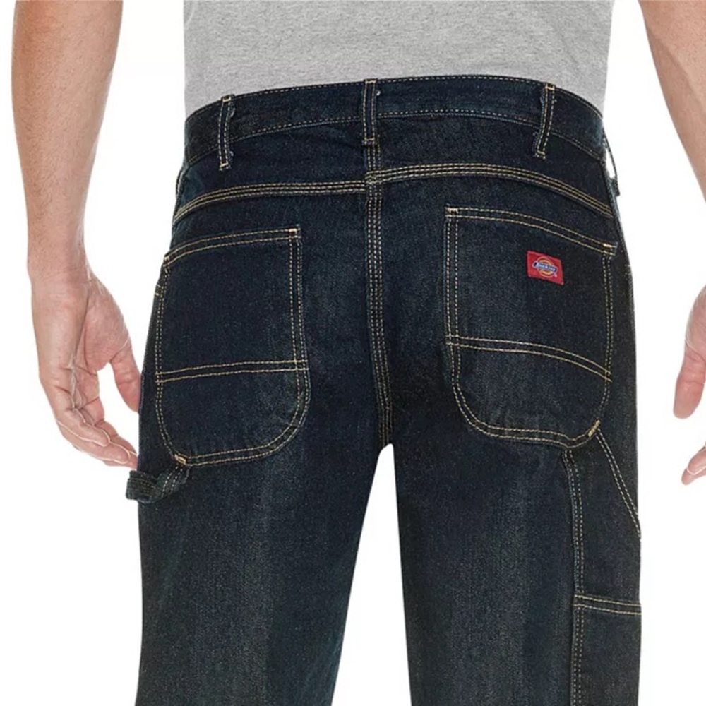 Dickies Men's FLEX Regular Fit Carpenter Utility Cotton Denim Jeans 38x34 NWT